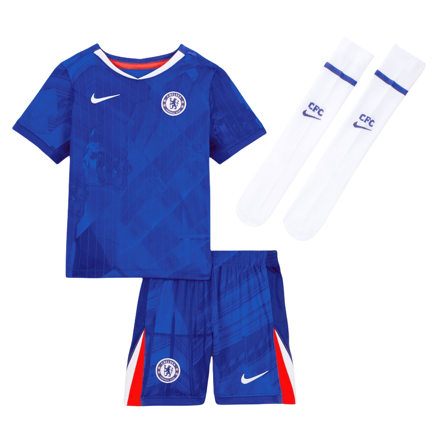 Kids Chelsea Home Delap 9 Soccer Kits 25-26 (Jersey+Shorts+Socks) - Image 2