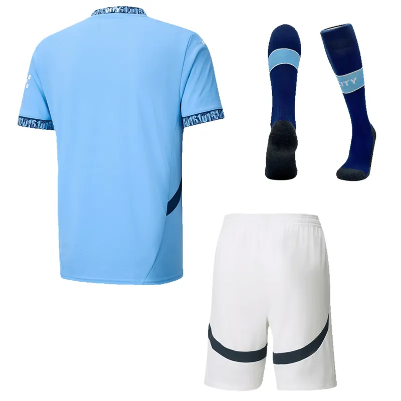 24-25 Manchester City Home Whole Kit Jersey+Shorts+Socks - Image 2