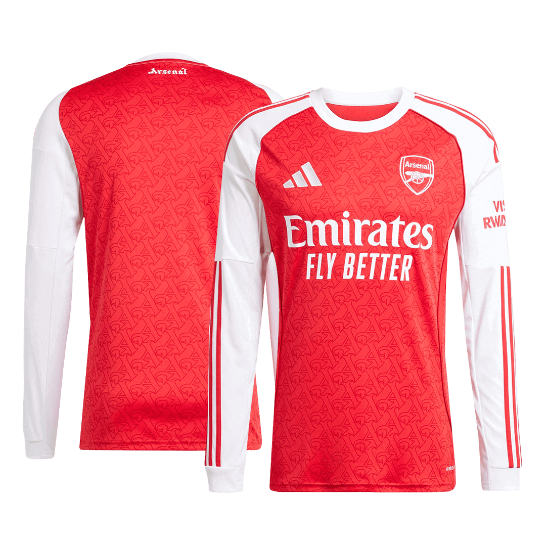 Arsenal Long Sleeve Jersey Home Football Shirt 2025-26