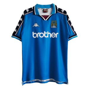 Manchester City Retro Jersey Home Soccer Shirt 1997-99